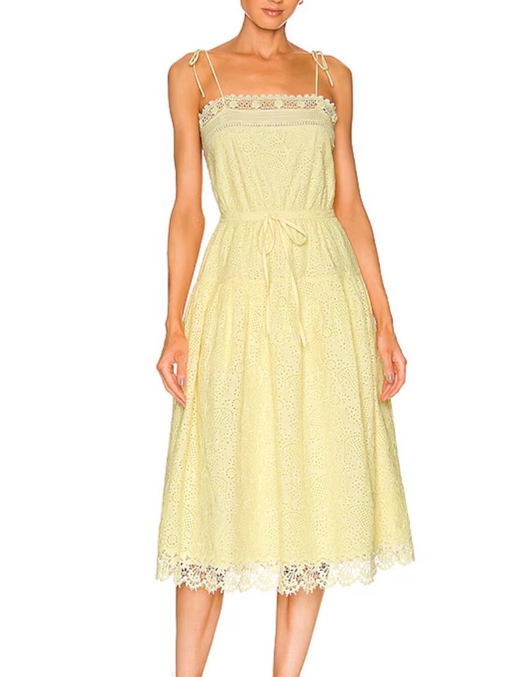 Ulla Johnson Butter Yellow Lily Midi Dress